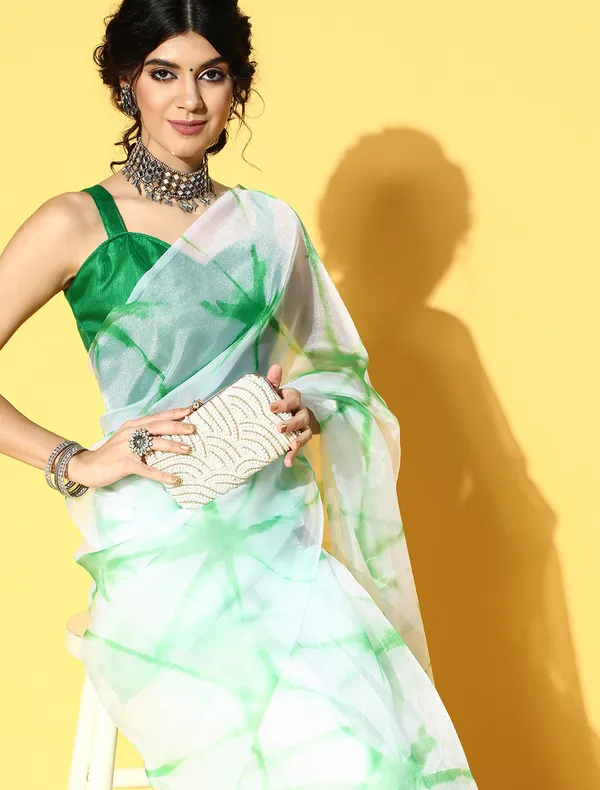 White_Organza_Saree_for_Women