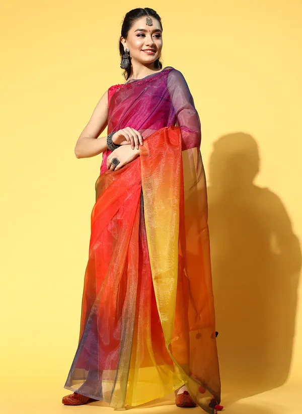 Multicolor_Organza_Saree_for_Women