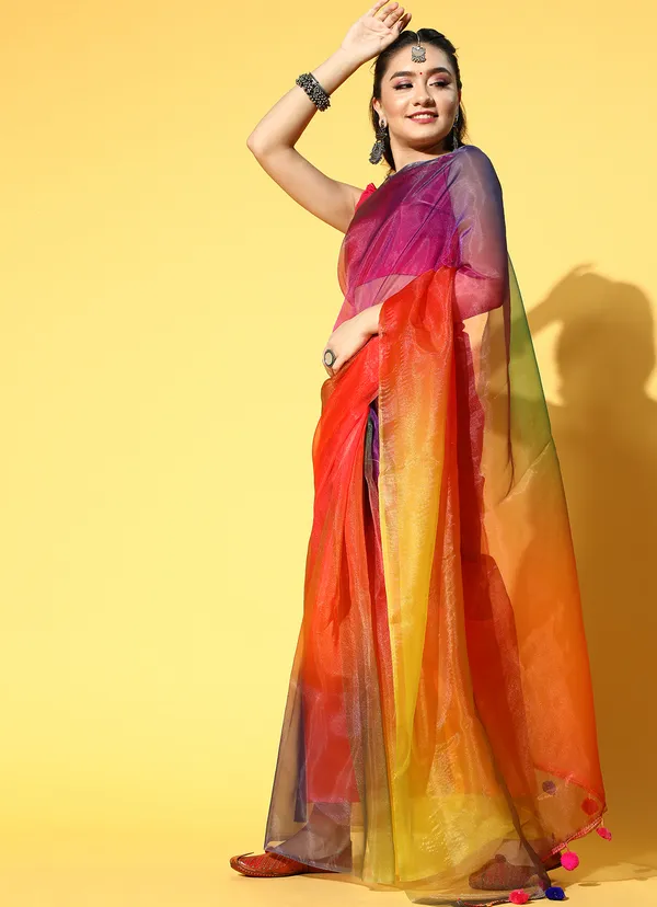 Multicolor_Organza_Saree_for_Women