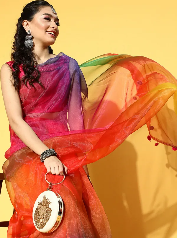 Multicolor_Organza_Saree_for_Women