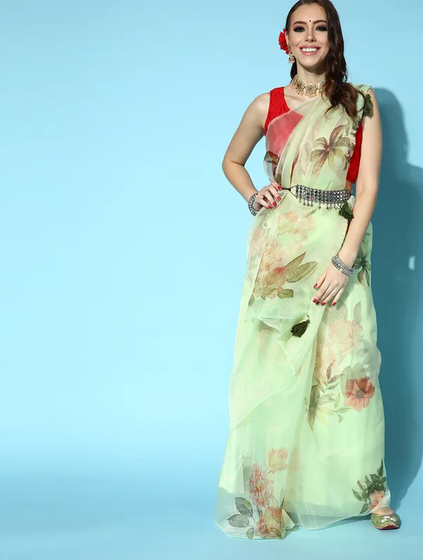 Light_Green_Organza_Saree_for_Women