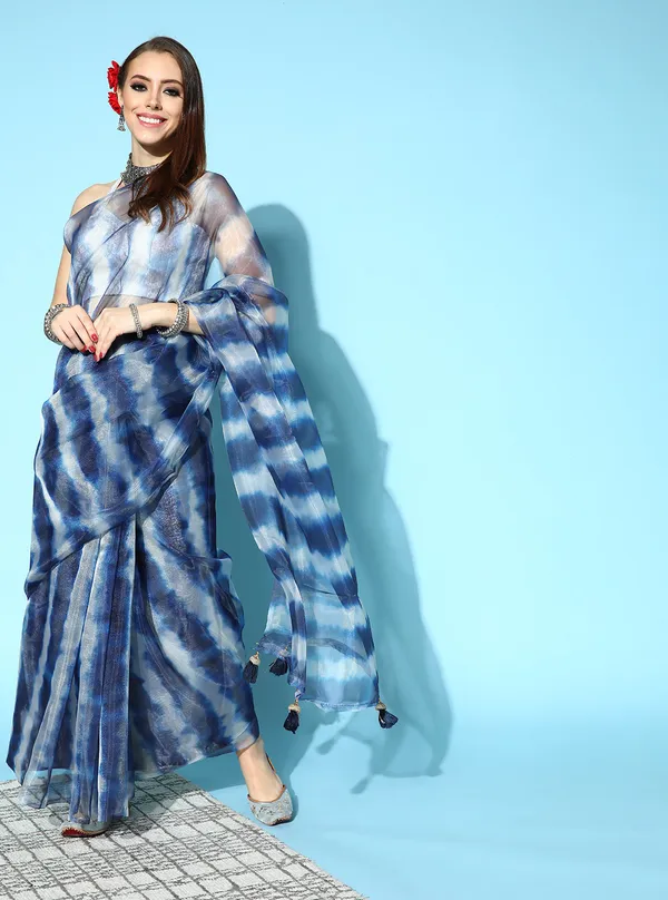 Dark_Blue_Organza_Saree_for_Women