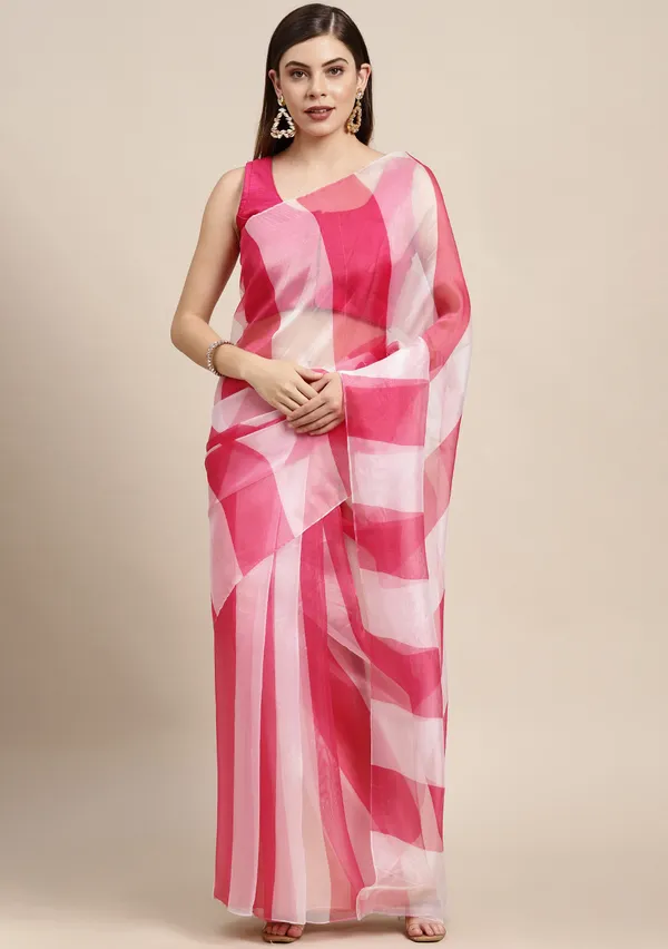 Pink_Organza_Saree_for_Women