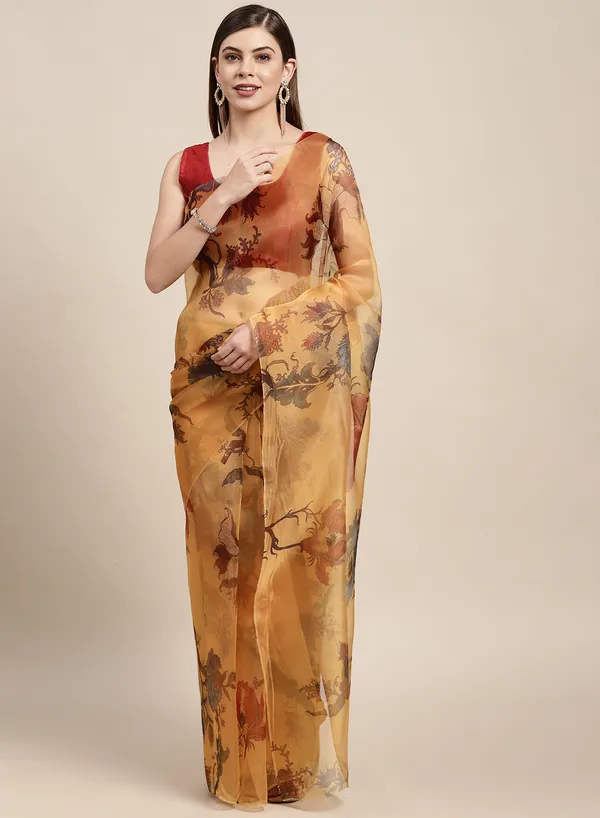 Orange_Organza_Saree_for_Women
