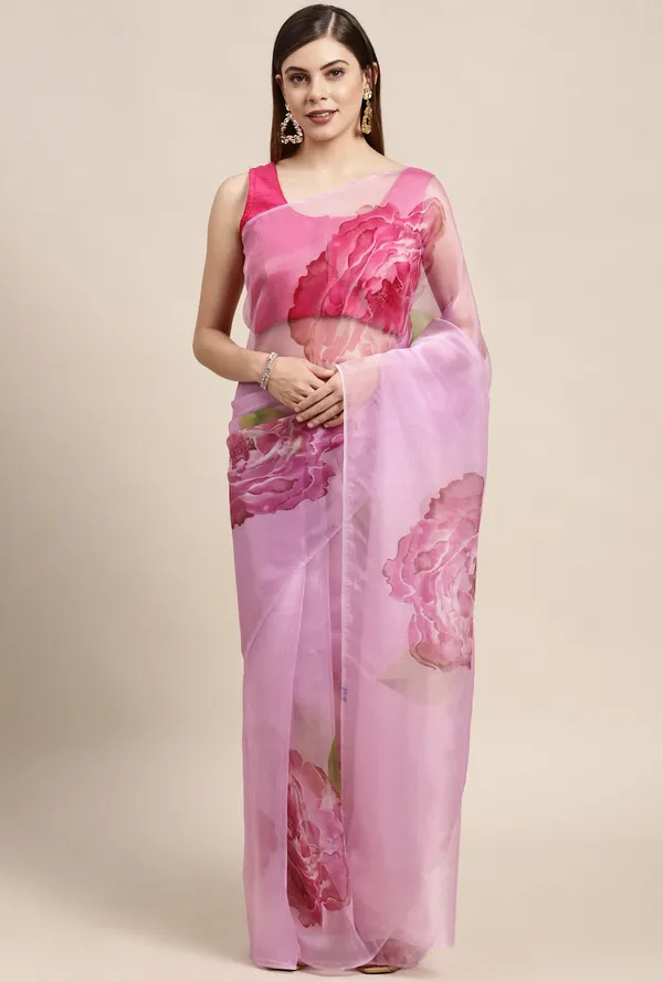 Pink_Organza_Saree_for_Women