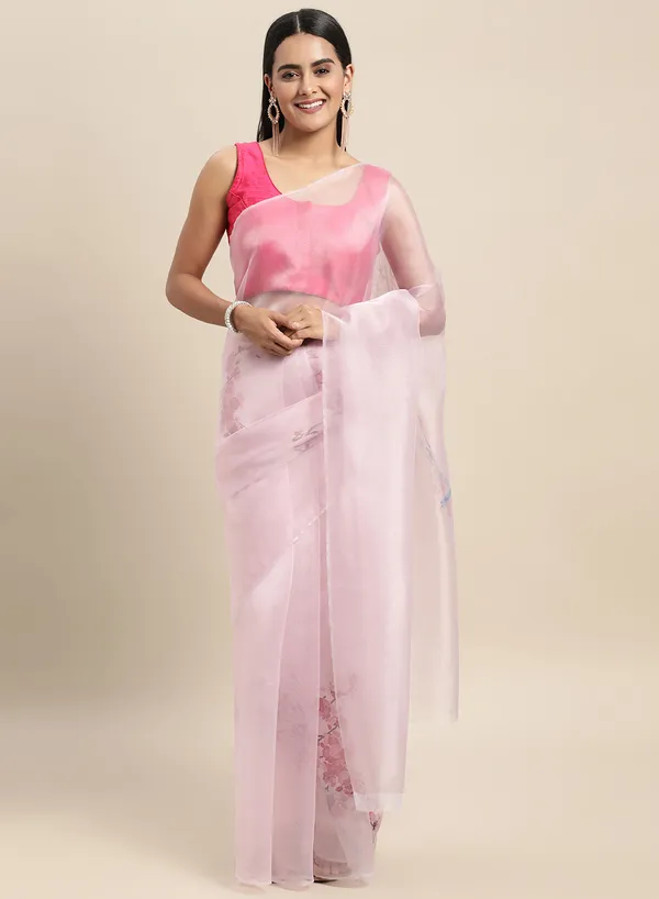 Pink_Organza_Saree_for_Women