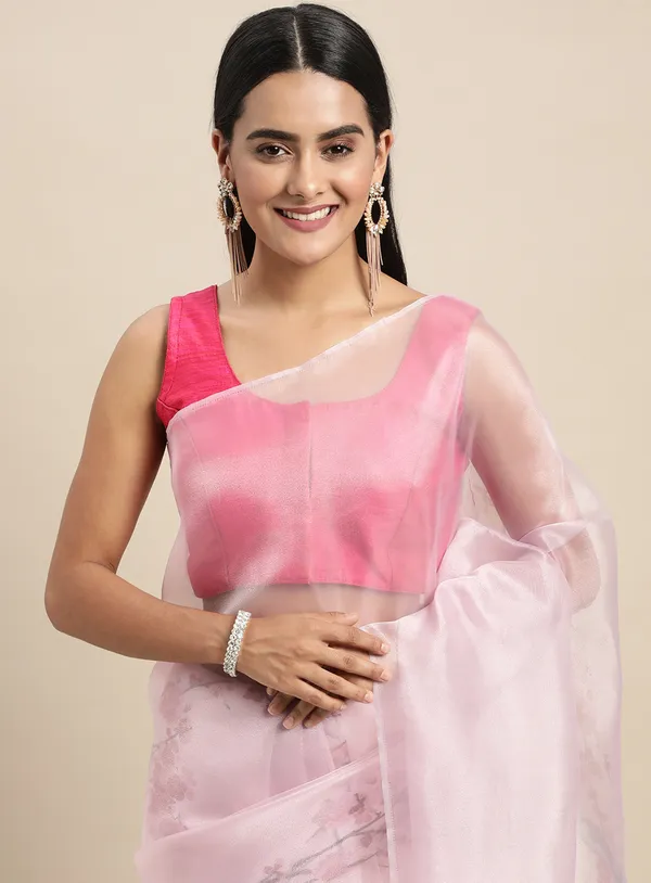 Pink_Organza_Saree_for_Women