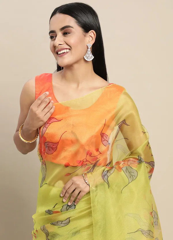 Yellow_Organza_Saree_for_Women