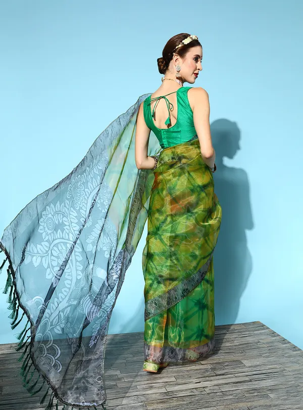 Green_Organza_Saree_for_Women
