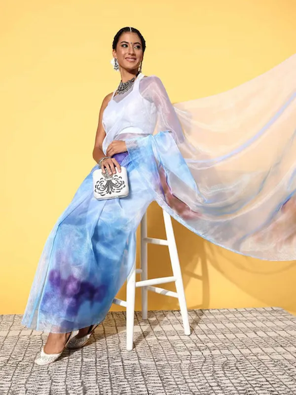 Blue_Organza_Saree_for_Women