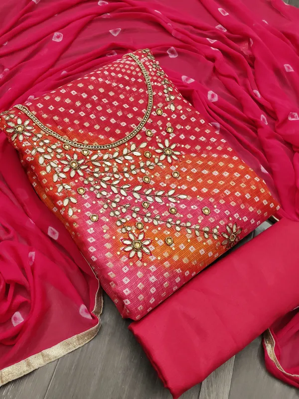 Red_Jacquard_Salwar_Suit_Material_for_Women