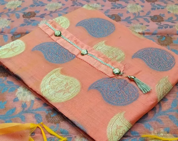 Orange_Jacquard_Salwar_Suit_Material_for_Women
