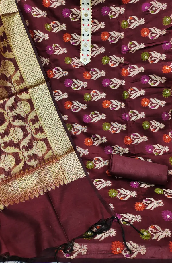 Maroon_Silk_Blend_Salwar_Suit_Material_for_Women