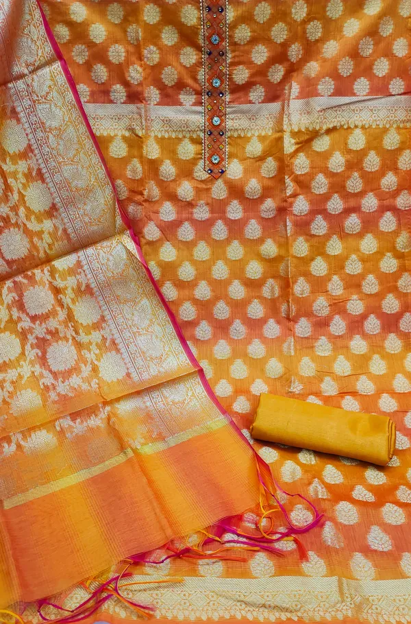 Orange_Silk_Blend_Salwar_Suit_Material_for_Women