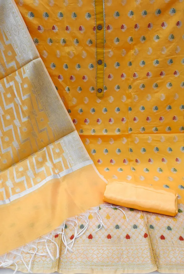 Yellow_Silk_Blend_Salwar_Suit_Material_for_Women