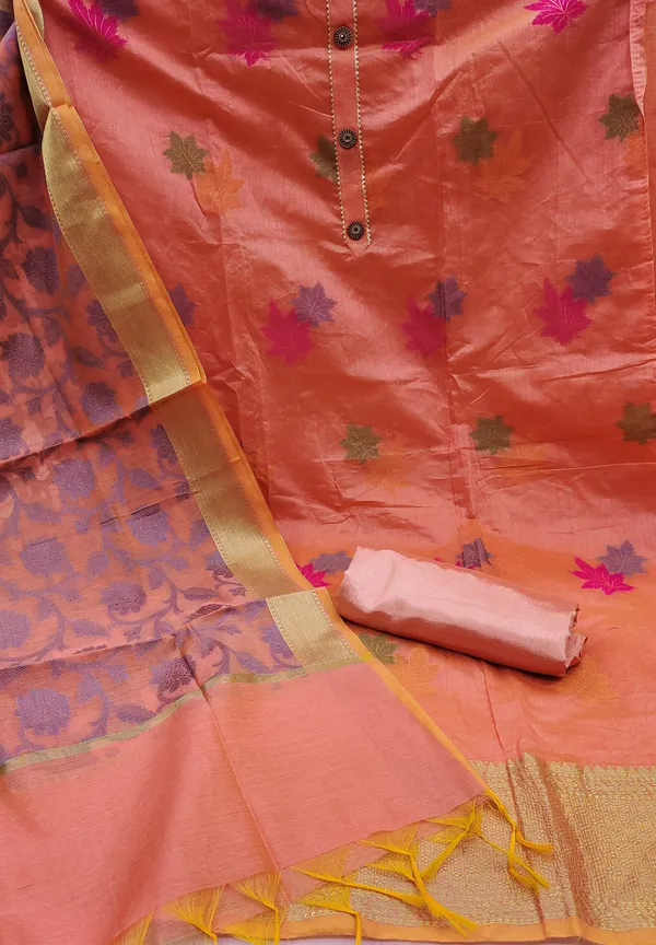 Orange_Silk_Blend_Salwar_Suit_Material_for_Women