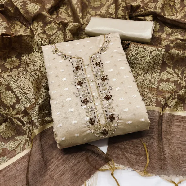 Beige_Silk_Blend_Salwar_Suit_Material_for_Women