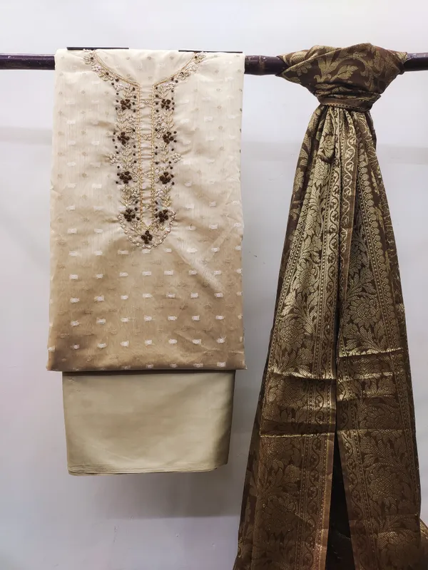 Beige_Silk_Blend_Salwar_Suit_Material_for_Women