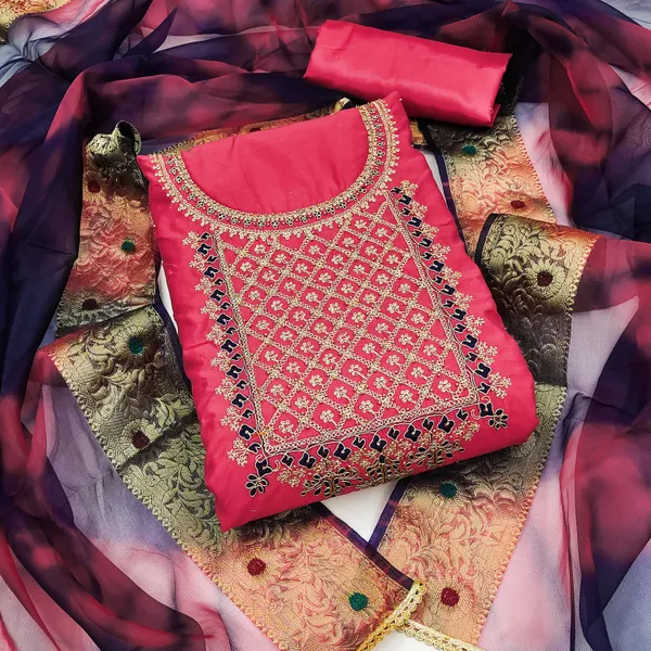 Red_Chanderi_Salwar_Suit_Material_for_Women