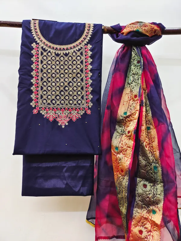 Dark_Blue_Chanderi_Salwar_Suit_Material_for_Women
