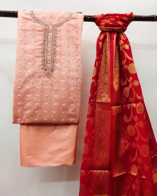 Orange_Silk_Blend_Salwar_Suit_Material_for_Women