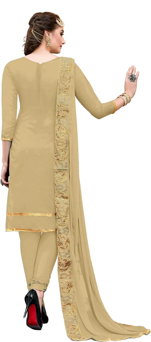 Beige_&_Gold_Chanderi_Salwar_Suit_Material_for_Women