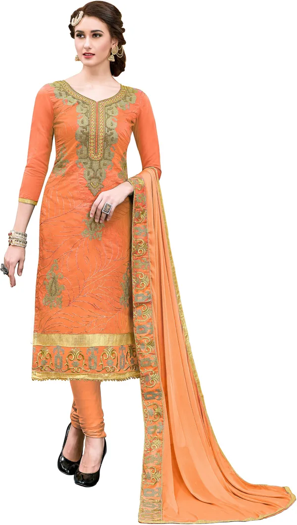 Orange_Chanderi_Salwar_Suit_Material_for_Women
