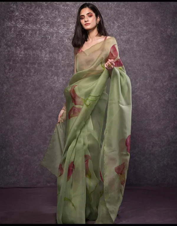 Green_Organza_Saree_for_Women