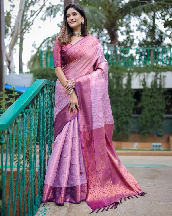 Premium_Range_Silk_Blend_Purple_Saree_for_Women