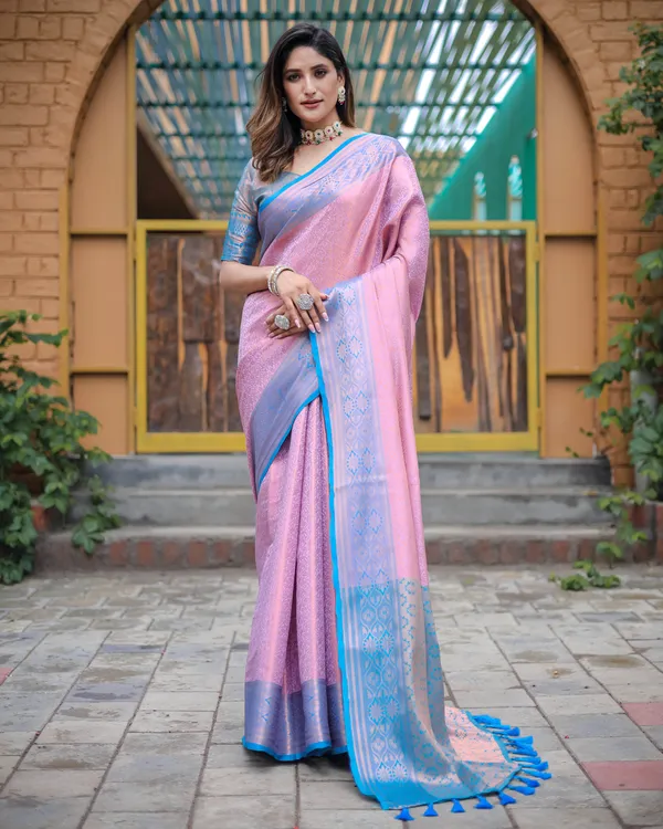 Purple_Silk_Blend_Saree_for_Women