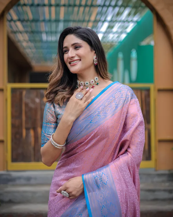 Purple_Silk_Blend_Saree_for_Women