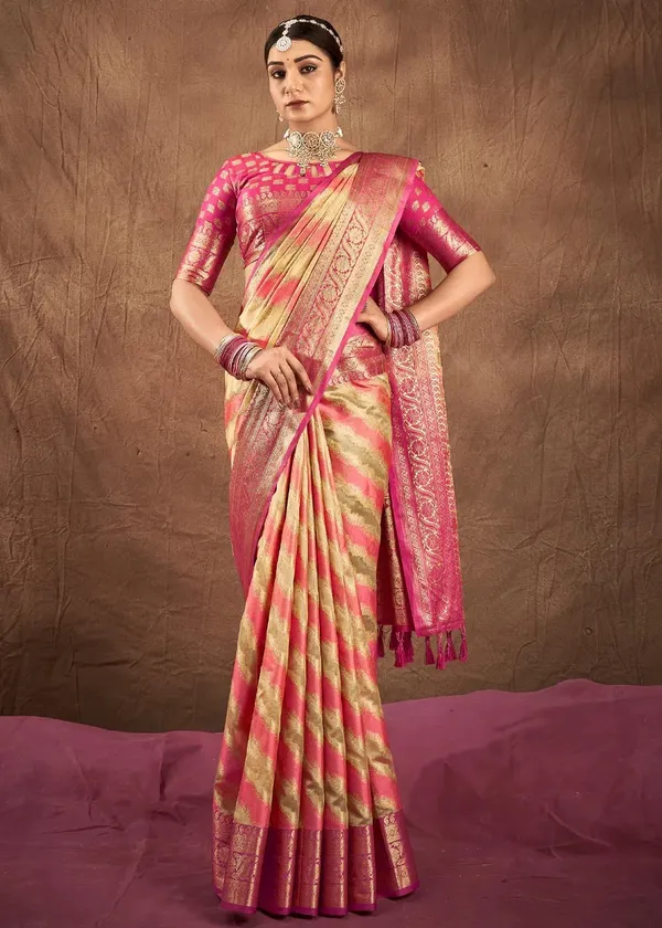 Beige_Silk_Blend_Saree_for_Women
