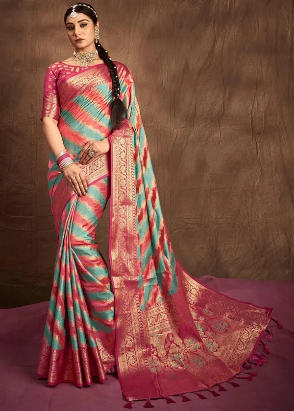 Green_Silk_Blend_Saree_for_Women