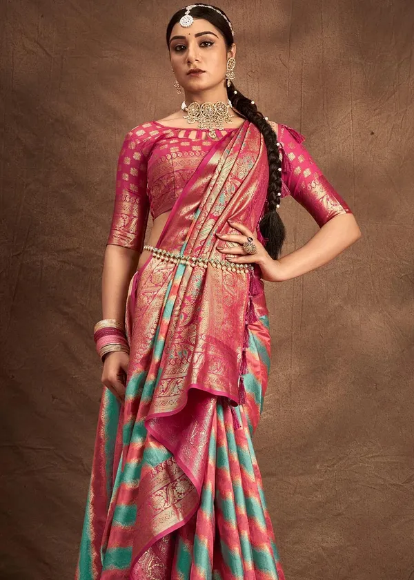 Green_Silk_Blend_Saree_for_Women