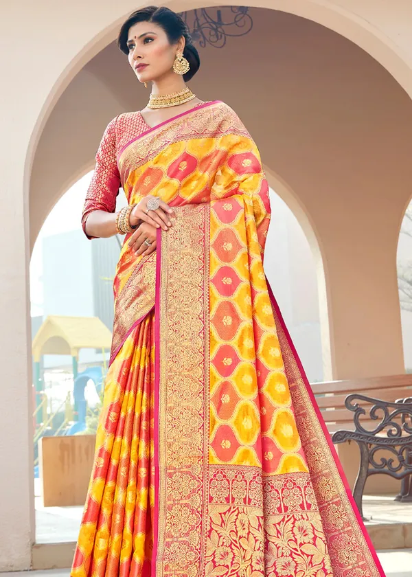 Yellow_Silk_Blend_Saree_for_Women