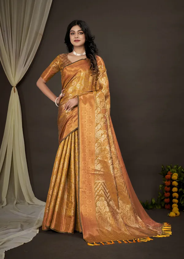 Mustard_Silk_Blend_Saree_for_Women