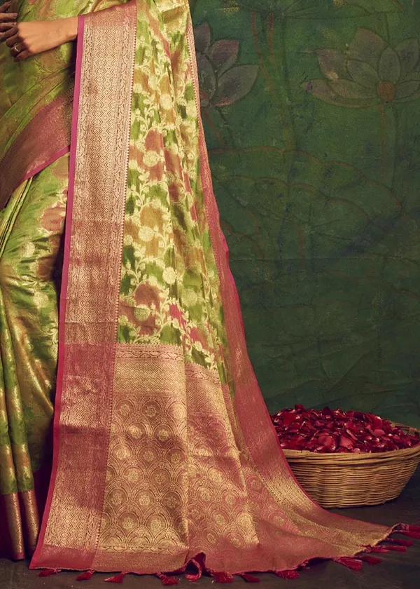 Green_Silk_Blend_Saree_for_Women