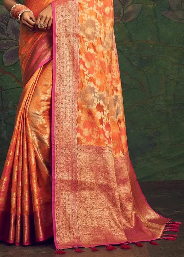 Orange_Silk_Blend_Saree_for_Women