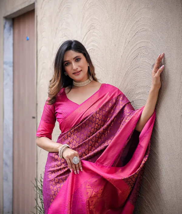 Purple_Silk_Blend_Saree_for_Women
