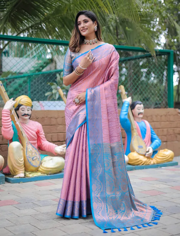 Purple_Silk_Blend_Saree_for_Women