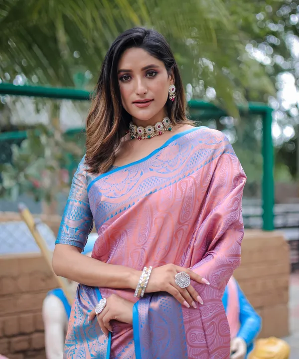 Purple_Silk_Blend_Saree_for_Women