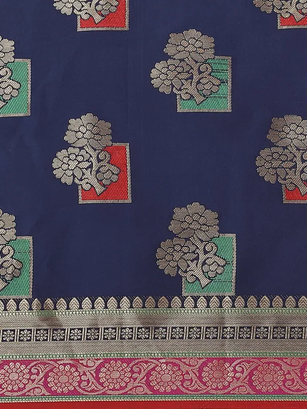 Blue_Silk_Blend_Saree_for_Women