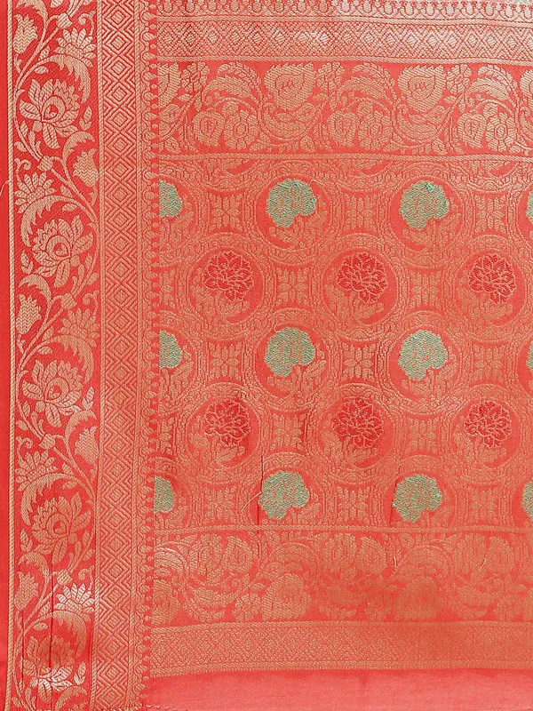 Pink_Silk_Blend_Saree_for_Women