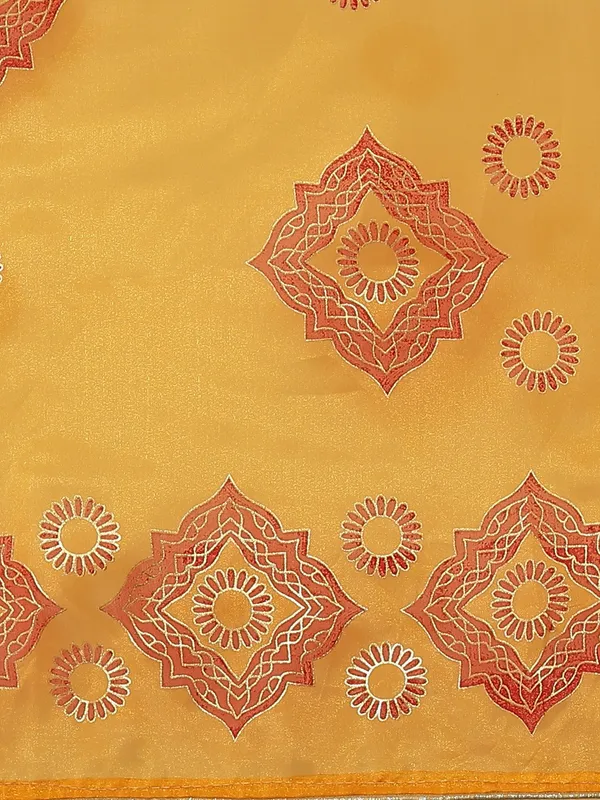 Mustard_Organza_Saree_for_Women