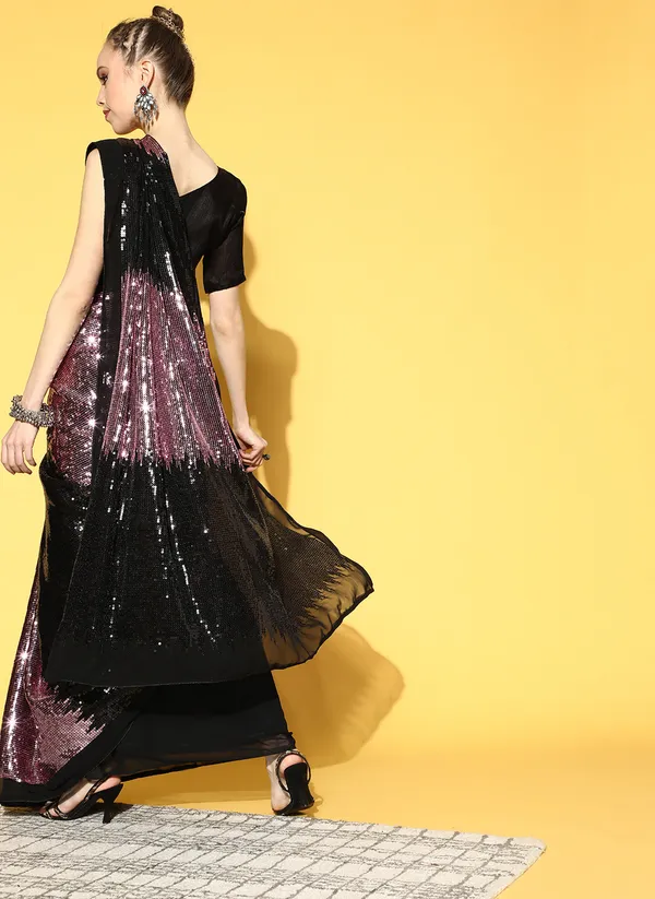 Premium_Range_Black_Georgette_Saree_for_Women