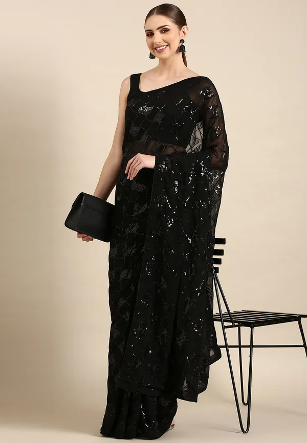 Black_Georgette_Saree_for_Women