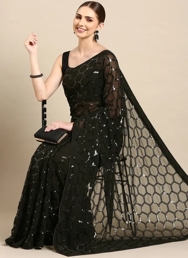 Black_Georgette_Saree_for_Women
