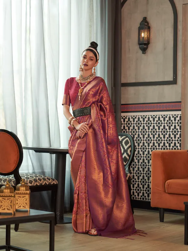 Maroon_Silk_Saree_for_Women