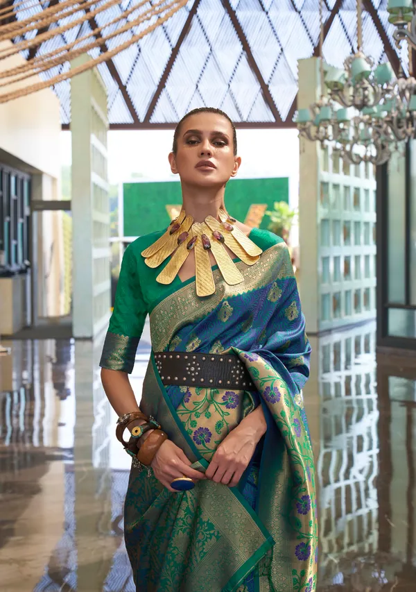 Dark_Green_Silk_Saree_for_Women