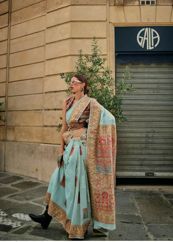 Designer_Sky_Blue_Silk_Kashmiri_Handloom_Premium_Range_Saree
